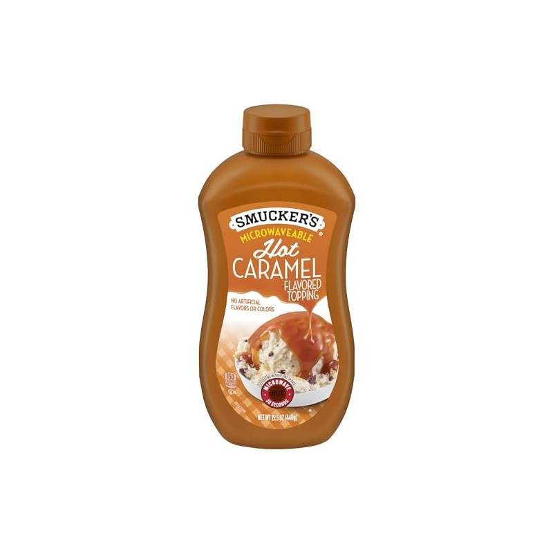 Smucker's Hot Caramel Flavored Topping, 15.5 Ounces (Pack of 6),