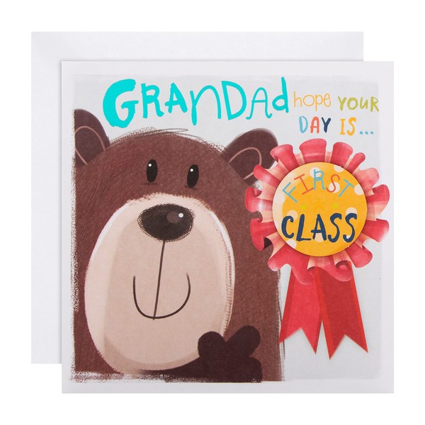 Hallmark Birthday Card for Grandad - Cute All About Gus Rosette Design