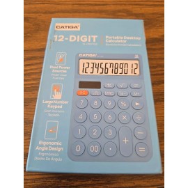 CATIGA Desktop Calculator with 12 Digit LCD Display Screen, Home or Office Use