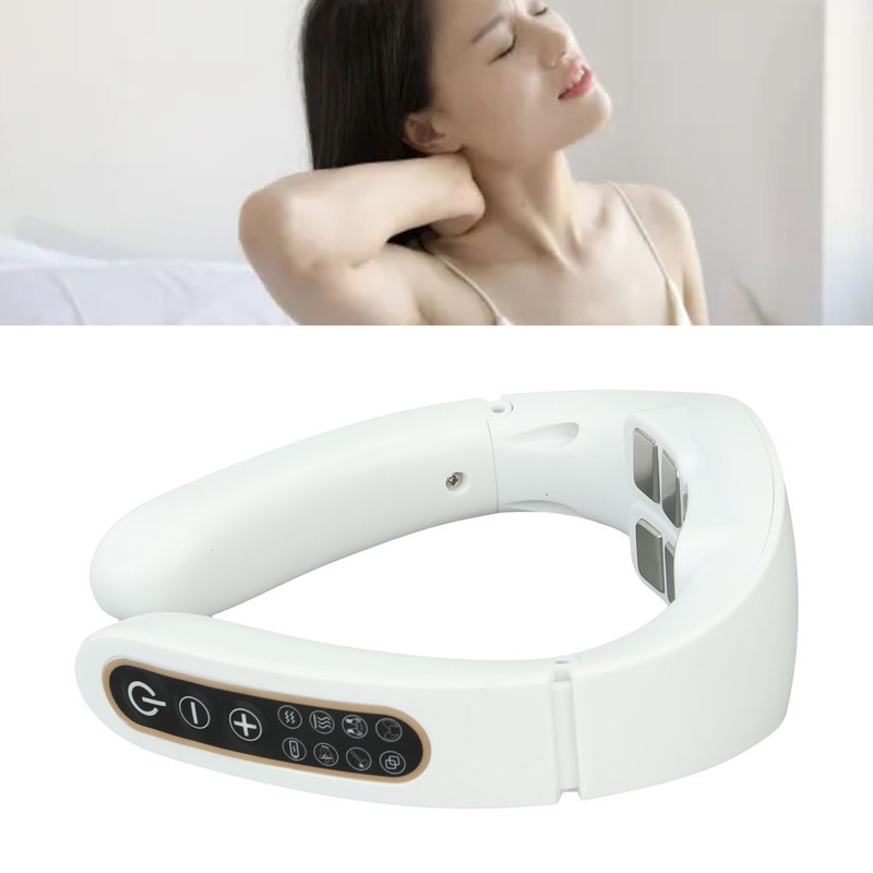 Electric Neck Massager Hot Compress 6 Modes 15 Gears Reduce