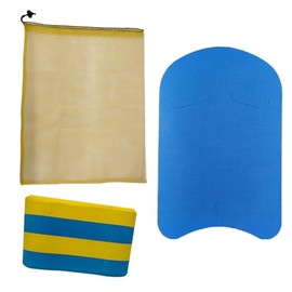 Bensbl 3 Pcs Swimming Kickboard Pull Buoy Bag Set Training Aid Float Pull Buoy Leg Float Swimming Training Equipment Accessories Pool Exercise Equipment Kit for Adults Beginners Fitness