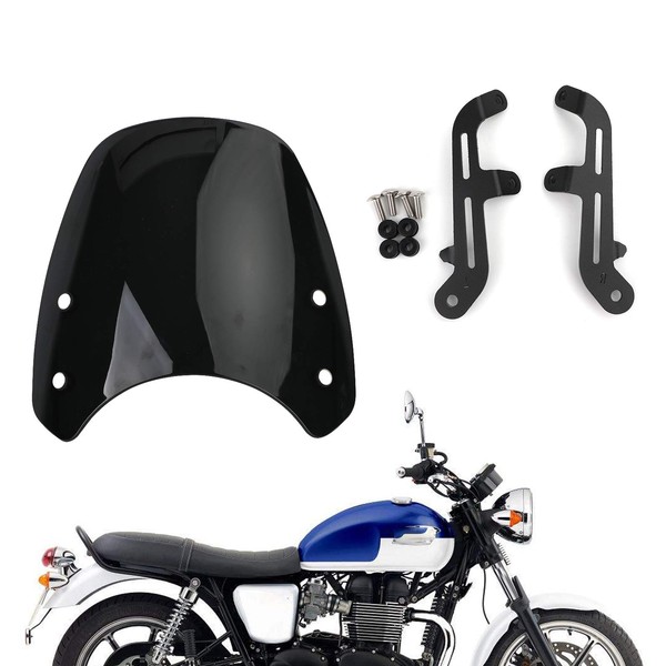 Frezon Windshield Fit for Triumph Bonneville 2001-2017,Bonneville T100 2003-2017,Bonneville T