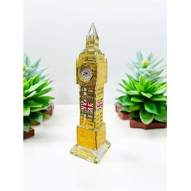 Crystal Big Ben With Clock London Soveniers Big ben with Flag And Colourfull Lights Englang Big Ben Clock Tower, Big Ben Tower Statue Decoration for Home And Office.4 colour 3 sizes (gold, medium)