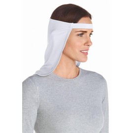 Coolibar UPF 50+ Unisex Windom UV Hat Drape - Sun Protective (One Size- White)