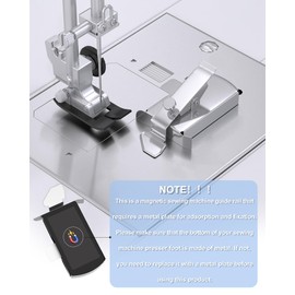 POANES Magnetic Seam Guide for Sewing Machine, Metal Seam Guide, Magnetic Sewing Guide with Clip, Hemmer Guide, Sewing Supplies & Tools with Thin and Thick Fabrics, Sewing Supplies Parts
