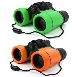 Kids Binoculars Shock Proof Toy Binoculars Set for Age 3-12 Years Old Boys Girls Bird Watching Educational Learning Hunting Hiking Birthday Presents