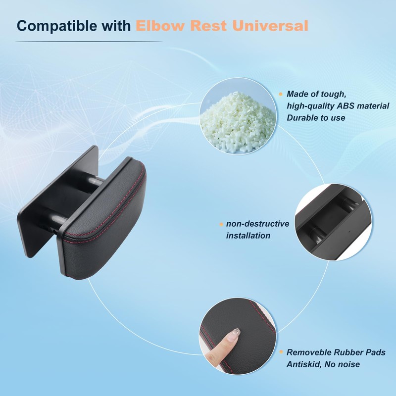 BIXUAN Car Door Armrest Universal PU Leather Car Armrest Left