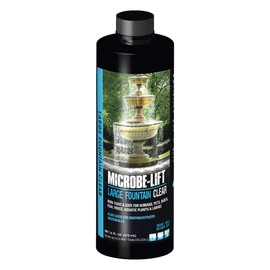 Microbe-Lift Large Fountain Clear Two-in-One Water Cleaner & Surface Treatment – 16 Oz – Safe for Birds, Fish & Aquatic Life – Cleans Fountains, Bird Baths & Water Features
