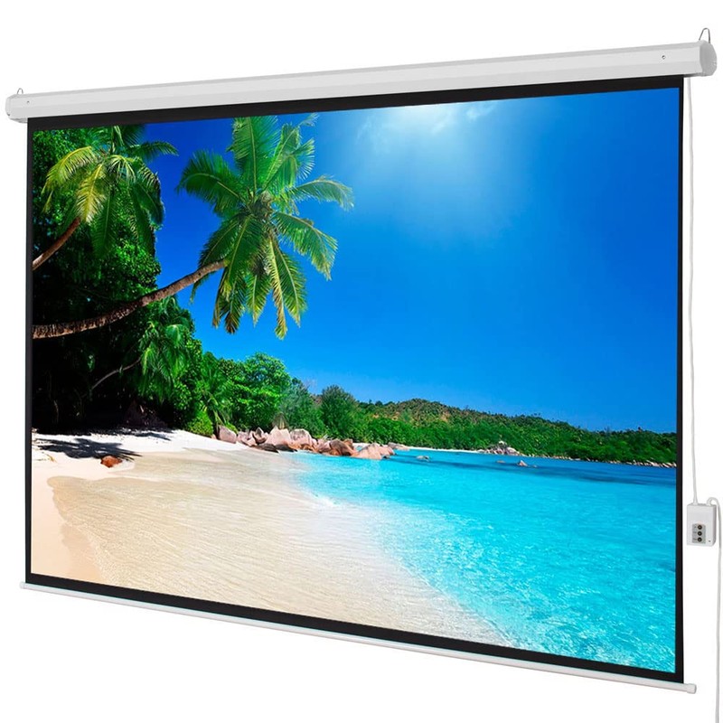 100" 4:3 80" x 60" Viewing Area Motorized Projector Screen
