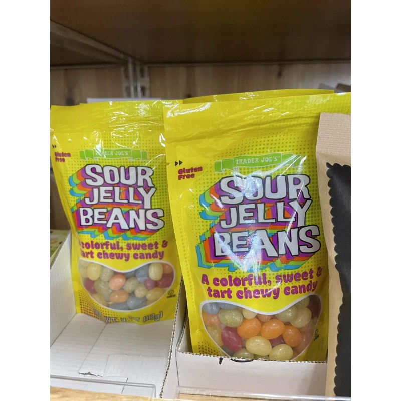 Trader Joe's 2 Pack! Trader Joe’s Sour Jelly Beans Colorful
