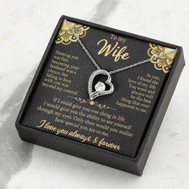 To My Wife Necklace From Husband With Heartfelt Message, To My Soulmate Necklace For Women, Necklace For Wife From Husband, Valentines Gifts, Romance Birthday Gifts For Wife, Wife Birthday Gift Ideas
