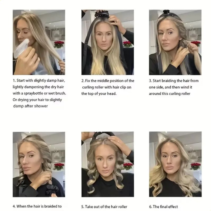 Juego De 17 Herramientas Para Dormir Y Cuidar El Cabello,