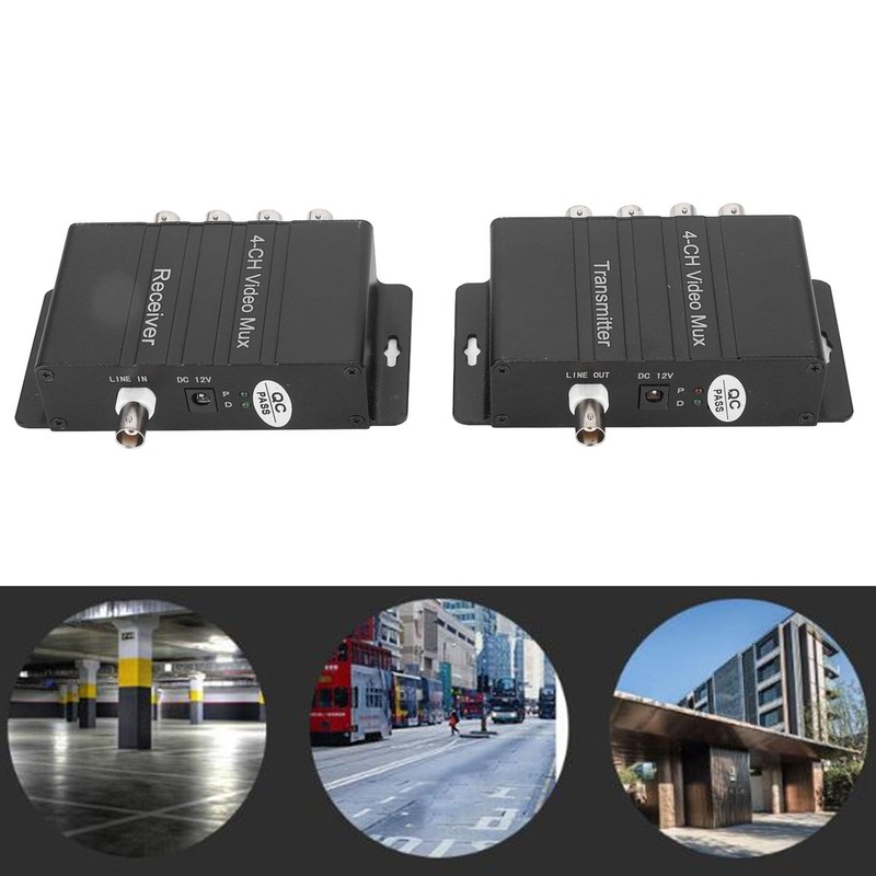 4 Channel Video Multiplexer, HD Video to Coaxial Cable Multiplexer