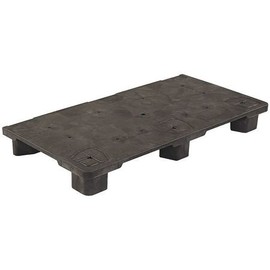 Pallet, 48 in. L x 24 in. H, Black, Stackable, 4-Way, Dynamic Load Capacity 2000 lb., Static Load Capacity 15,000 lb.