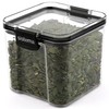 Sistema J7S91 Ultra Square Food Container, 700ml, Black & Stone