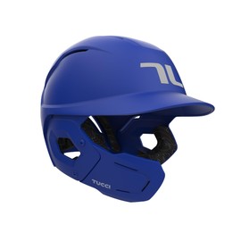 TUCCI Potenza Batting Helmet with Jaw Flap, XS/S, Matte True Royal Blue, Left-Handed Hitter