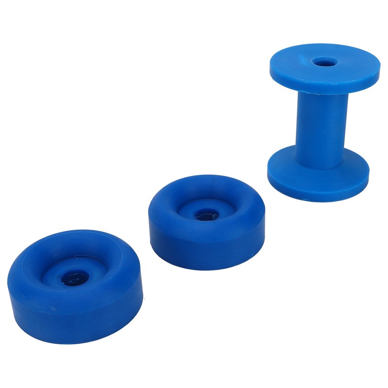 3pcs Trailer Bow Stop Roller Blue PVC Keel Roller Wear