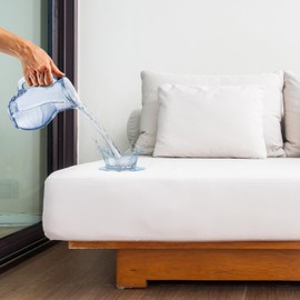 LKH Water Proof Mattress Protector - Hypoallergenic, Noiseless, Breathable, Deep Fitted Cot Bed Mattress Topper - Super Soft, Hypoallergenic, Machine Washable Bedding Sheet (150x200 CM)