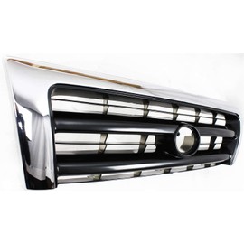 Garage-Pro Grille Assembly Compatible with Toyota Tacoma 1998-2000 Chrome Shell/Painted-Dark Argent Insert 2WD/4WD with Pre-Runner