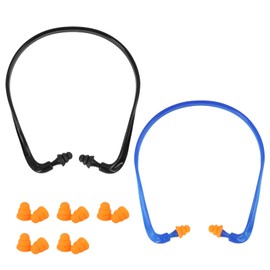 Ear Protectors, Pack of 2 Ear Protectors with 5 Pairs of Replacement Plugs, Ergonomic Item Ear Protectors for Noise Reduction, 25 dB, Reusable Ear Protection for Work, Sleep and Travel