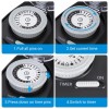 Edishine Outdoor Mechanical Timer Weatherproof Plug in Electrical Outlets Timer