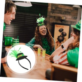 Minkissy Festival Headband Irish Green Shamrock Hat Hair Accessory for Patricks Day