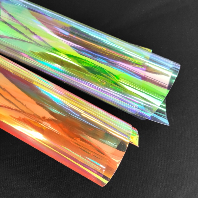 Low Shipping Soft Dichroic PVC Laminated Holographic Film Artwork Vinyl