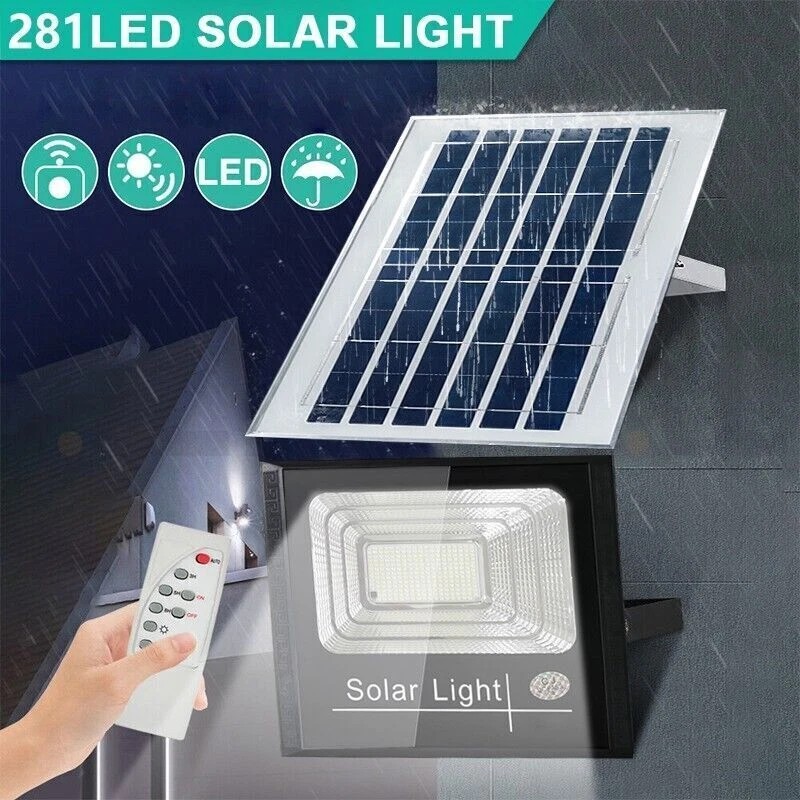 UMEXUS 600W LED Solar Flood Lights Outdoor Street Light Dusk