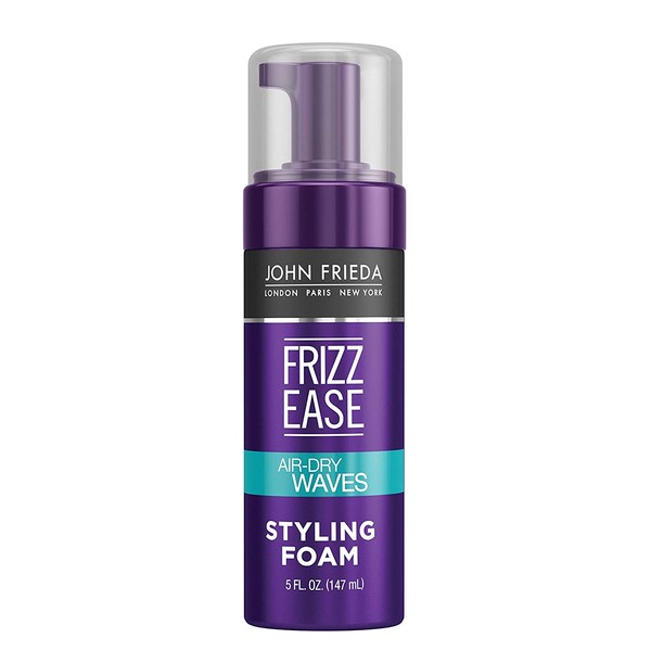 John Frieda Frizz Ease Dream Curls Air Dry Waves Styling Foam, 5 Ounce, Curl Defining Frizz Control, for Curly and Wavy Hair