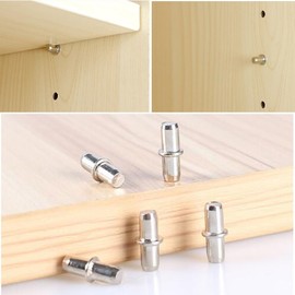 50 Pcs Metal Shelf Pins Studs, 5 x 16mm Shelf Supports Pegs Bracket for Furniture Bookcase Cabinet Closet