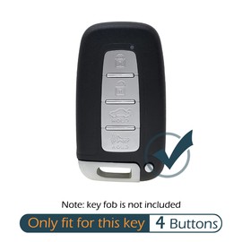 2Pcs Silicone 4Btn Key Fob Cover Remote Case Keyless Protector Compatible with Hyundai Sonata Elantra GT Genesis Coupe Veloster Tucson Kia Borrego Forte Optima Rio Sorento Soul Sportage Black&HotPink