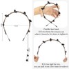 AHONEY Black Flower Headband for Women Girls Hair Vine Leaf