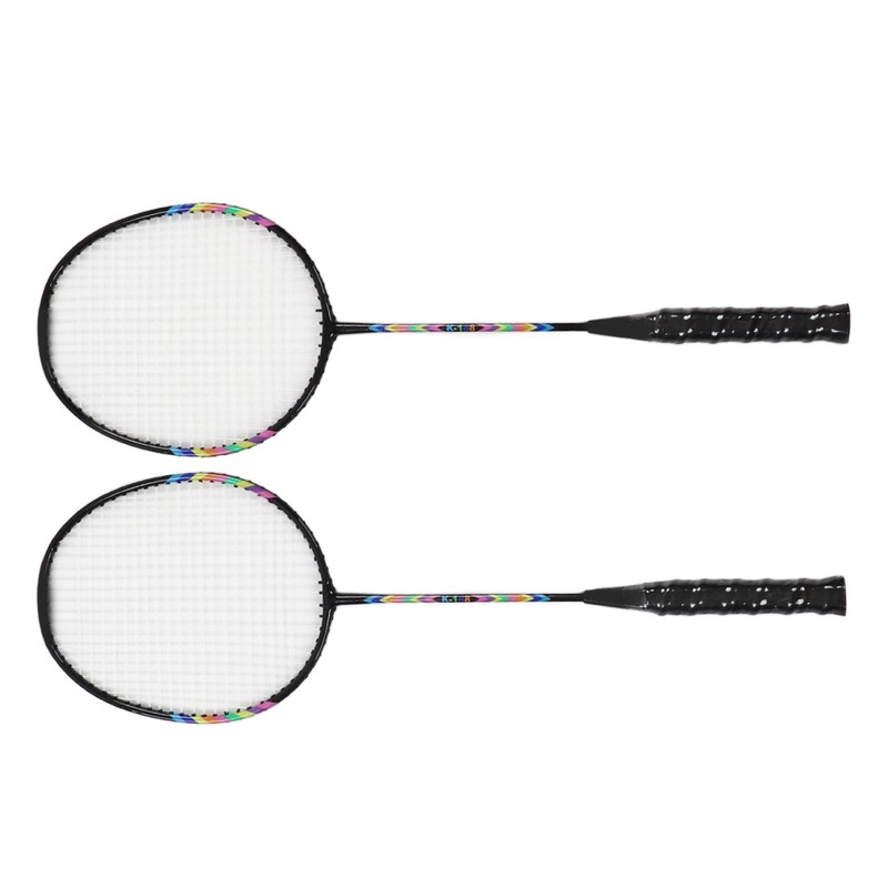2Pcs Badminton Racquets Set Lightweight Sturdy Double Badminton Rackets with
