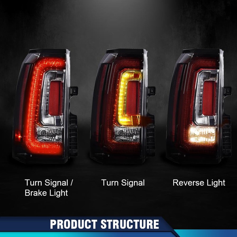PIT66 LED Tail Light Compatible with GMC Yukon,Yukon XL 2015