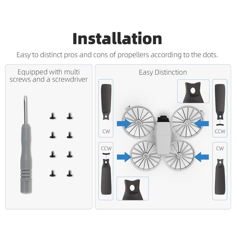 8 Pieces Flip Propeller Blades Props for DJI Flip, Replacement