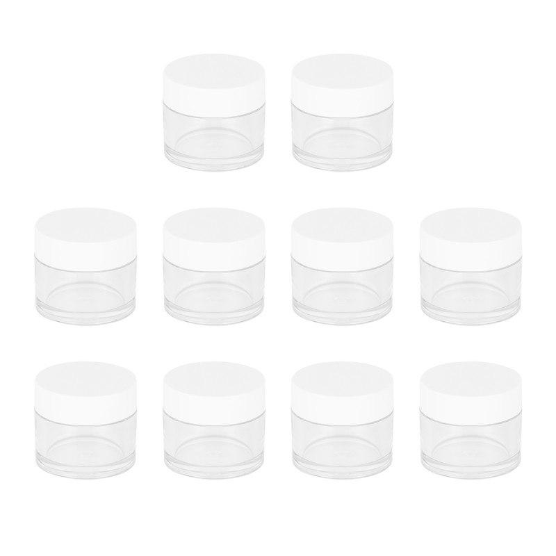 10Pcs 20g Round Empty Container Jar Refillable for Cream Cosmetic
