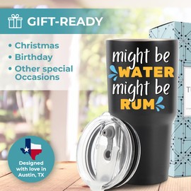 Funny Might Be Rum Tumbler 30oz, Perfect Rum Lovers Gifts for Men, Unique Rum Drinker Gifts, Ideal Gifts for Rum Lovers, Rum Gifts for Men, Birthday Gifts Ideas for Rum Drinkers, Christmas, Gift-Ready