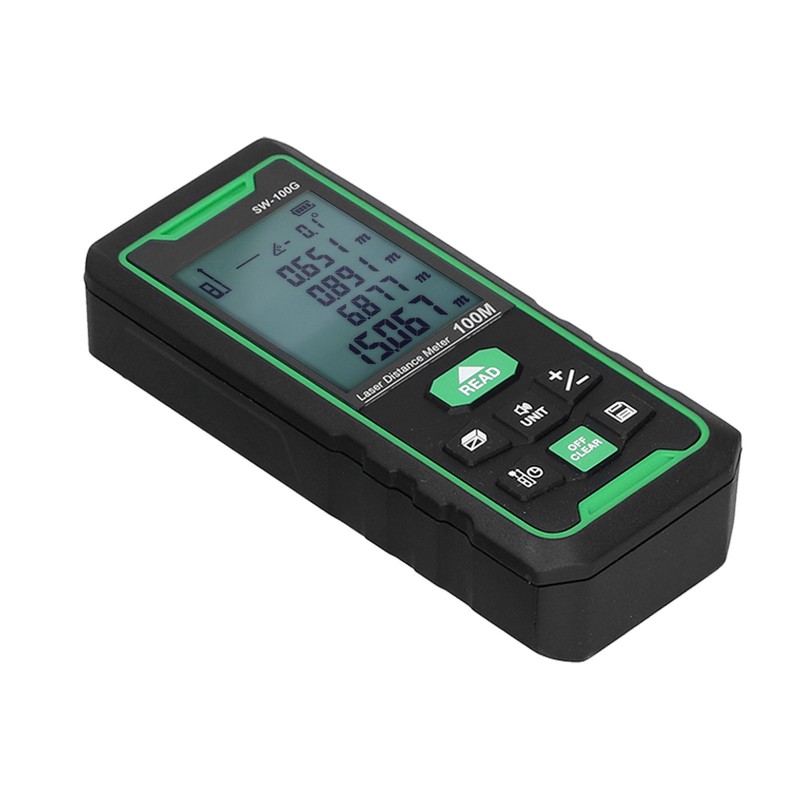 SW‑100G Green Light Rangefinder Handheld Universal Distance Meter for Indoor