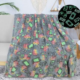 Cuddly blanket for children, luminous in the dark, cuddly blanket, gifts for boys, children, super soft and warm blanket