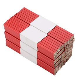 Estink Carpenters Pencils, 72PCS Red Flat Builders Pencils Medium Carpenters Pencil Hard Carpenters Brickies Brick Layers Pencils Set 175mm with Scale for Woodworking