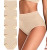 ASIMOON Tummy Control High Waisted Underwear for Women Cotton Plus