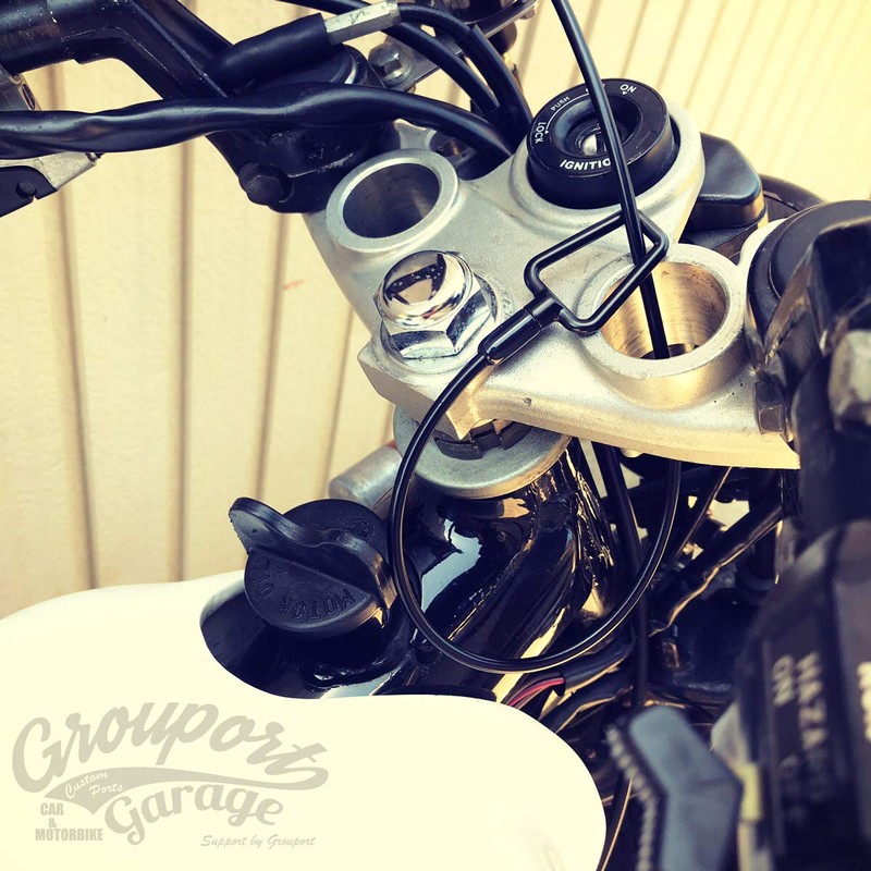Grouportgarage Helmet Lock, Metal Lock, Φ0.2 x 19.7 inches (4