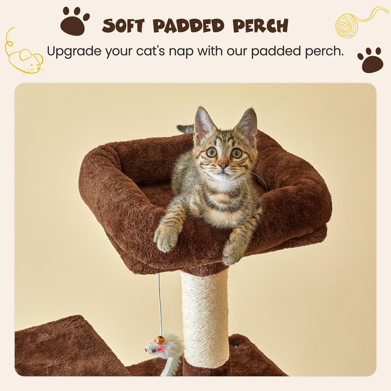 MWPO 63.8 inches Multi-Level Cat Tree for Large Cats with