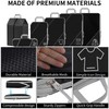 SINZUX Black Compression Suitcase Organiser Set, 6-Piece Ultralight Expandable Compression