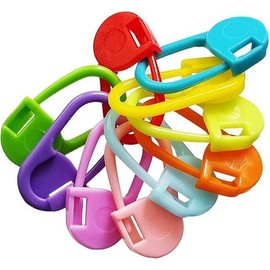 50 Pieces Colorful Knitting Markers Crochet Clips Crochet Pins Bulk Stitch Markers Locking Stitch Knitting Place Markers DIY Craft Plastic Safety Pins Weave Stitch Needle Clip Counter