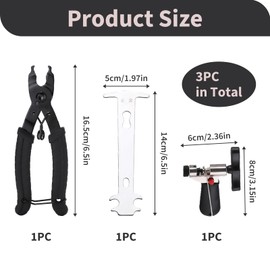 Bike Chain Tools Set, Chain Link Pliers, Chain Breaker Splitter, and Chain Wear Inspection Caliper for 6/7/8/9/10/11 Speed Chain Repair Tool for Road, Mountain, and Sports Bikes, Bike Maintenance Kit