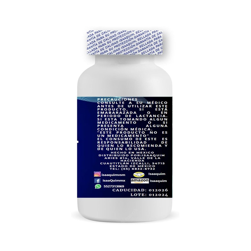 Glucosamina con Colageno,Magnesio,Zinc y Acido hialuronico 120 capsulas de 600