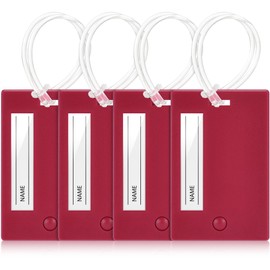 4 Pack Luggage Tag Bright Luggage Tags for Suitcases Bag Tags Name Tags for Kids Travel Accessories Must Haves by Sodsay