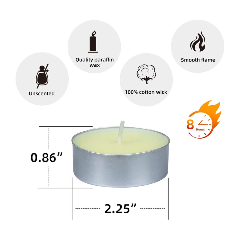 Mega Oversized Ivory Tealights (12pc/Box)