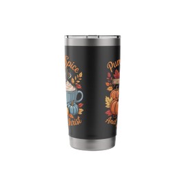 Pumpkin Spice And Jesus Christ Funny Fall Christian Stainless Steel Insulated Tumbler